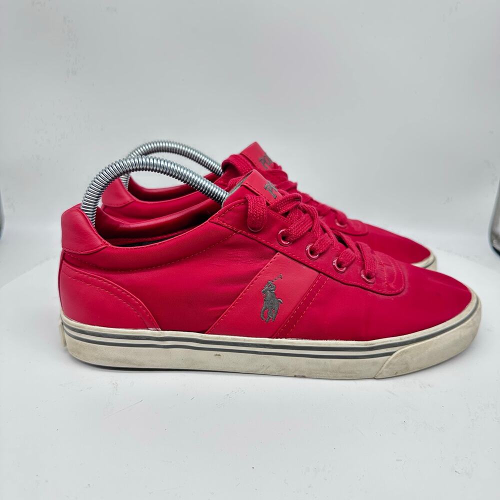 Polo Ralph Lauren Hanford Low-Top Canvas Red Casual Lace Up Sneaker Mens 8